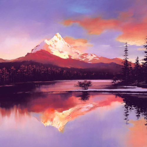 华盛頓山黄昏
