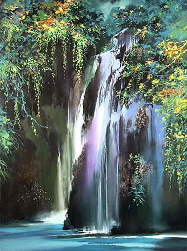 山涧瀑布