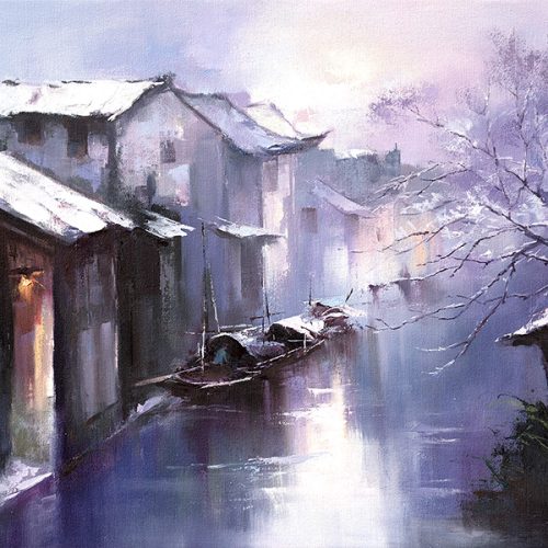 Water Village In Winter