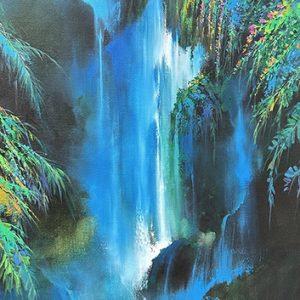 蓝色瀑布