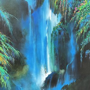 蓝色瀑布