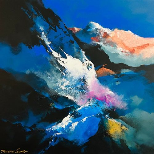 蓝色的山